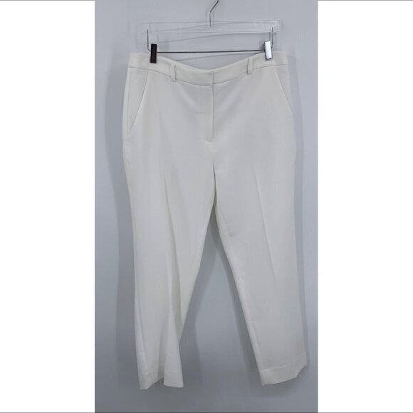 DVF Diane von Furstenberg Tami crop crepe trousers pants white new 14 - Picture 2 of 4